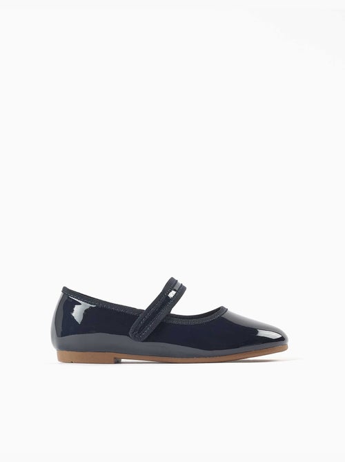 Ballerines vernies avec fermeture à scratch - Kiabi