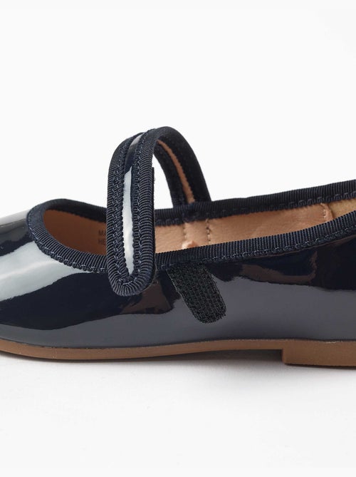 Ballerines vernies avec fermeture à scratch - Kiabi