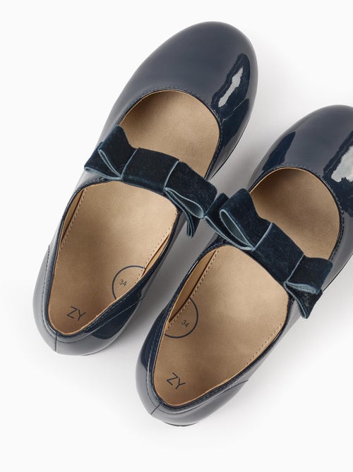 Ballerines Vernies avec Nœud en Velours - Kiabi