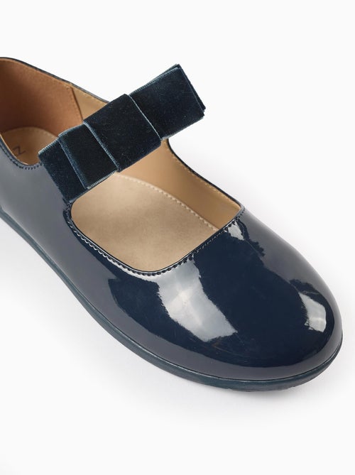 Ballerines Vernies avec Nœud en Velours - Kiabi