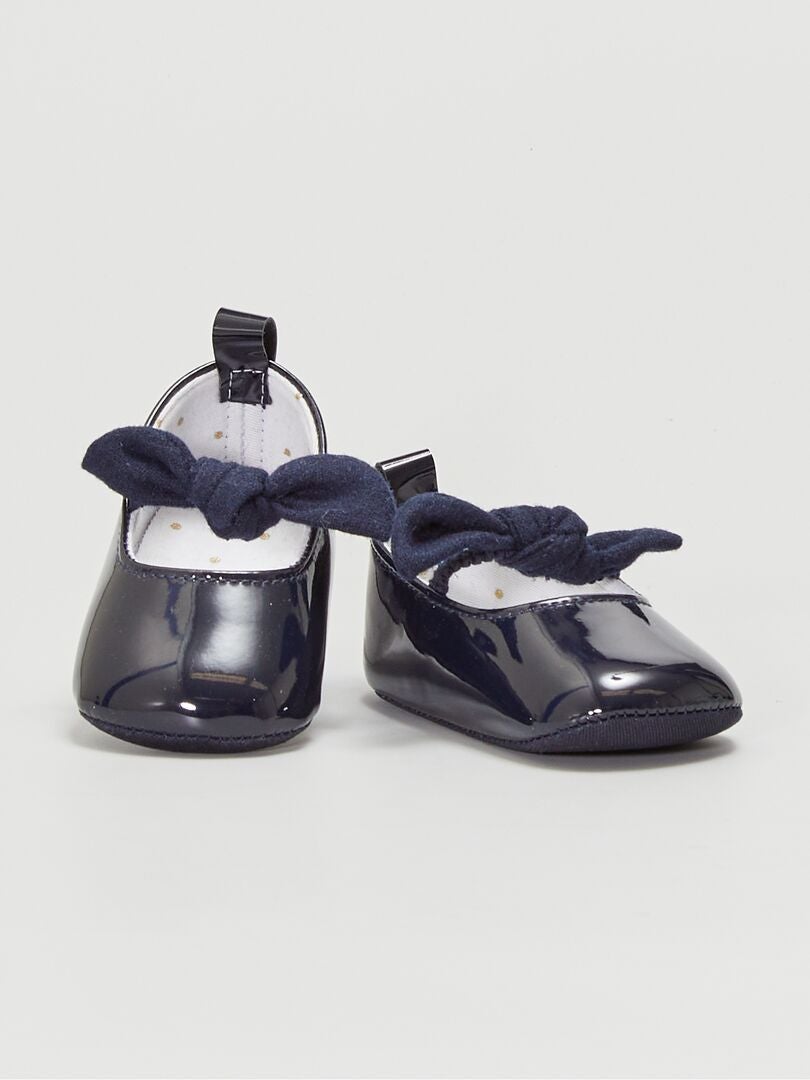ballerines vernies bleu marine