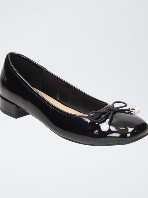 Ballerines vernies avec petits talons - Kiabi