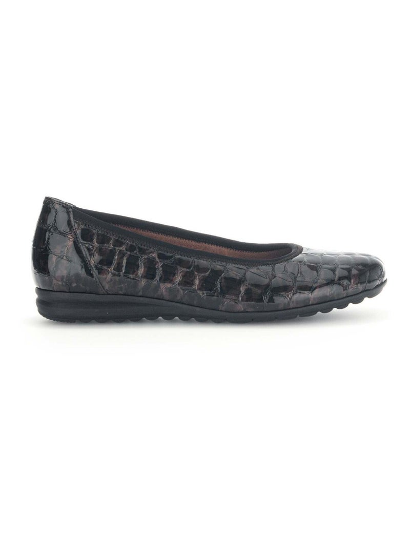 Ballerines  vernies effet reptile Gabor Marron - Kiabi