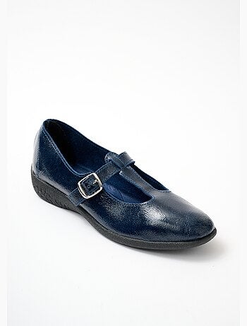Ballerines vernies largeur confort cuir - Afibel