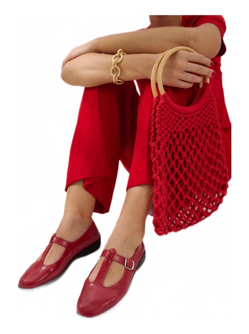 Ballerines vernies largeur confort cuir - Afibel - Kiabi