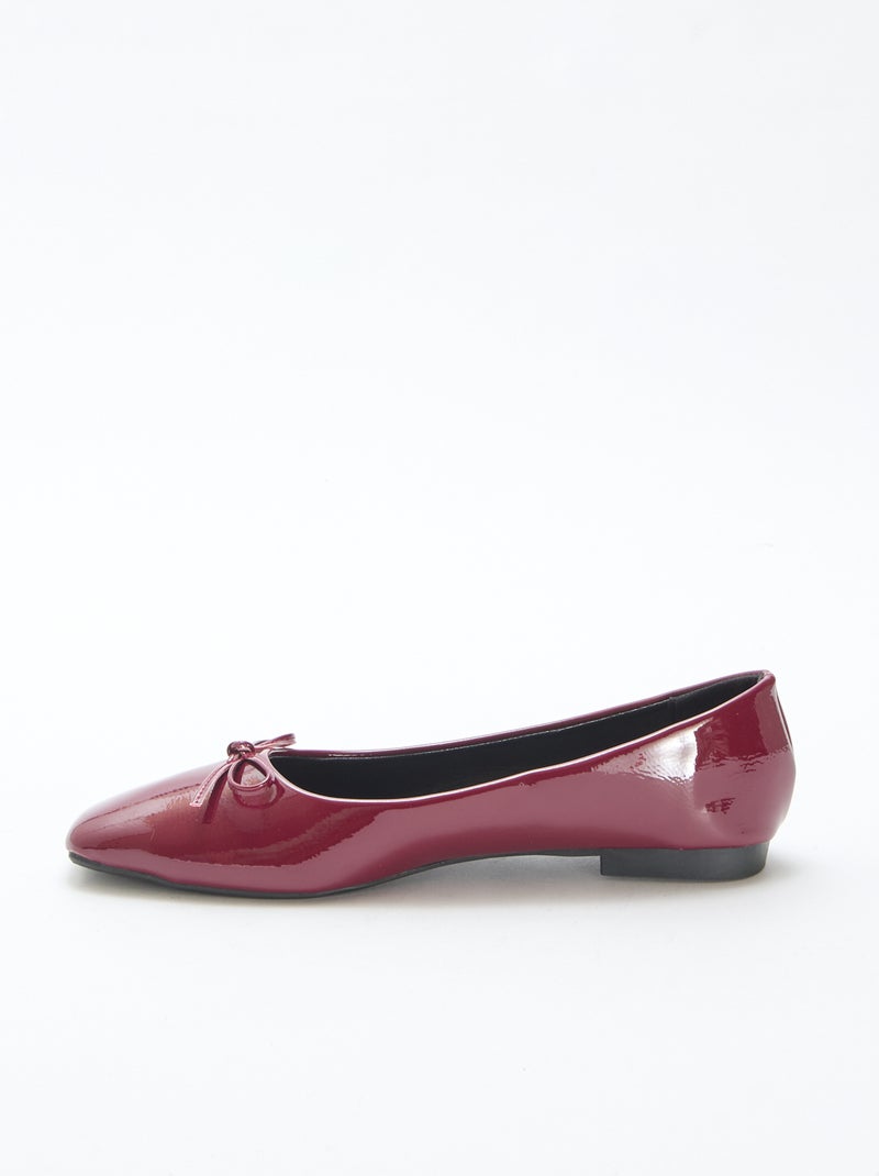 Ballerines vernies unis Rouge - Kiabi