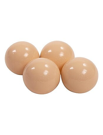 Lot de 50 boules en plastique d'un diamètre de 7 cm marron perle