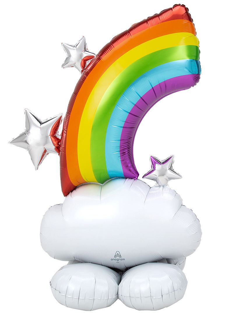 Sticker Publié de ballon multicolore dans le ciel 