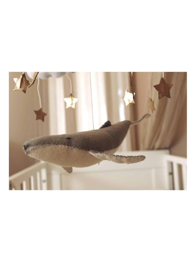 Ballon baleine fait main mobile bébé Marron - Kiabi