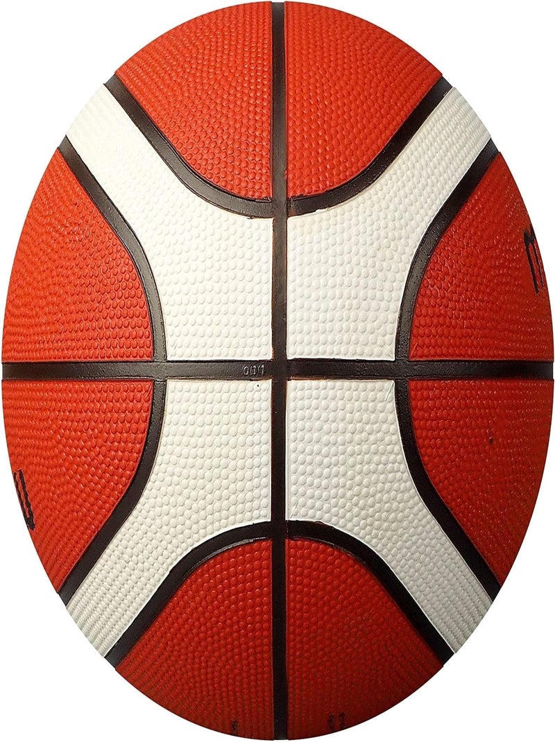 Ballon de basket d'entraînement en caoutchouc 12F Orange - Kiabi