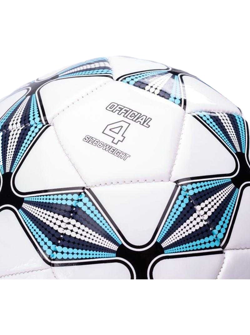 Ballon de basket motif/style logo kuanda - huari Blanc Bleu - Kiabi