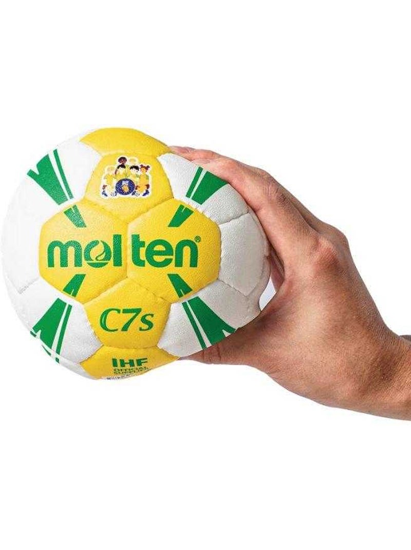 Ballon de handball c7s - molten Blanc Jaune - Kiabi