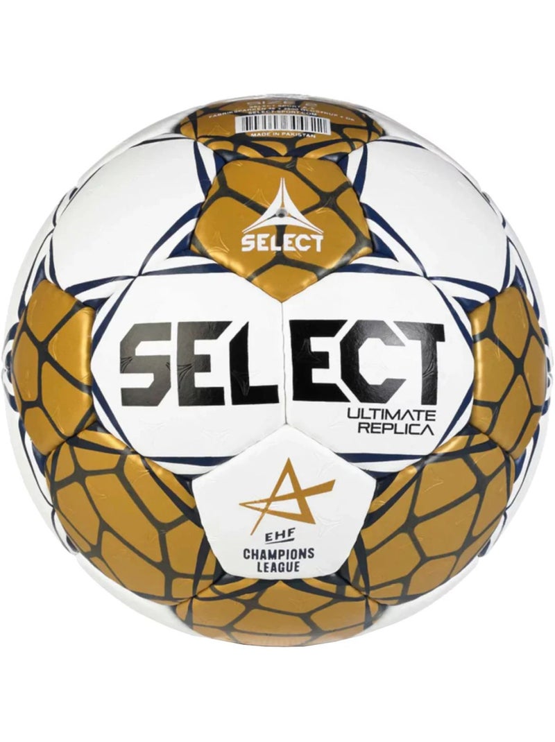 Ballon de handball champions league ultimate replica - select Blanc Doré - Kiabi