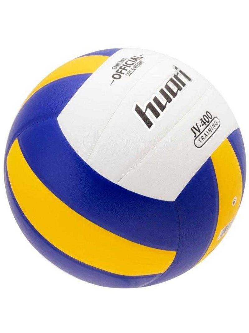 Ballon de volley-ball motif/style contrasté siles - huari Blanc Jaune Bleu - Kiabi
