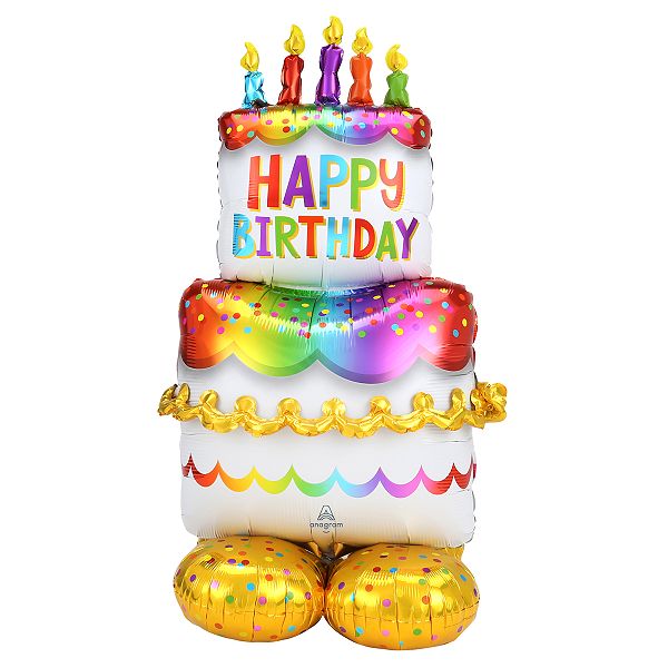 Ballon Gateau Anniversaire Geant Decoration Animation Multicolore Kiabi 14 00