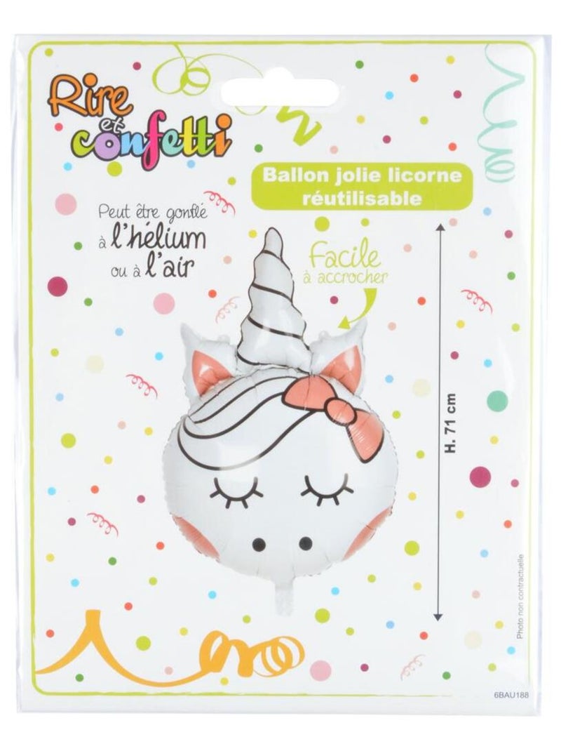 Ballon gonflable Licorne Rose - Kiabi
