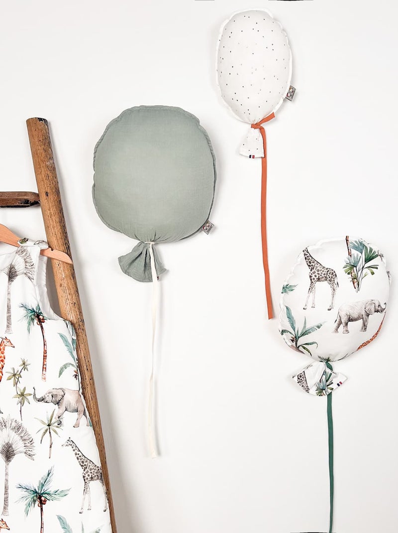 Ballon mural décoratif en Coton imprimé 38cm Vert d'eau - Kiabi