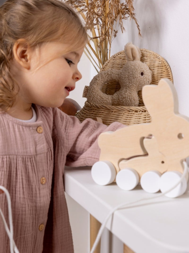 BAMBAM - Lapin à tirer Marron - Kiabi