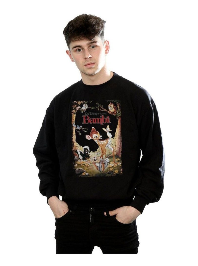 Bambi - Sweat RETRO (Bambi) Noir - Kiabi