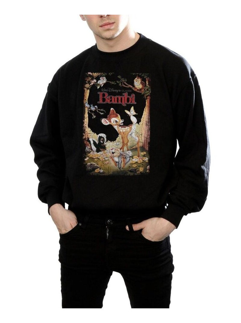 Bambi - Sweat RETRO (Bambi) Noir - Kiabi