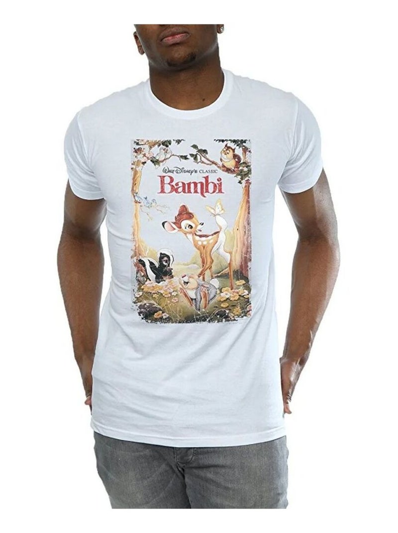 Bambi - T-shirt (Bambi, Fleur, Monsieur Hibou, Panpan) Blanc - Kiabi