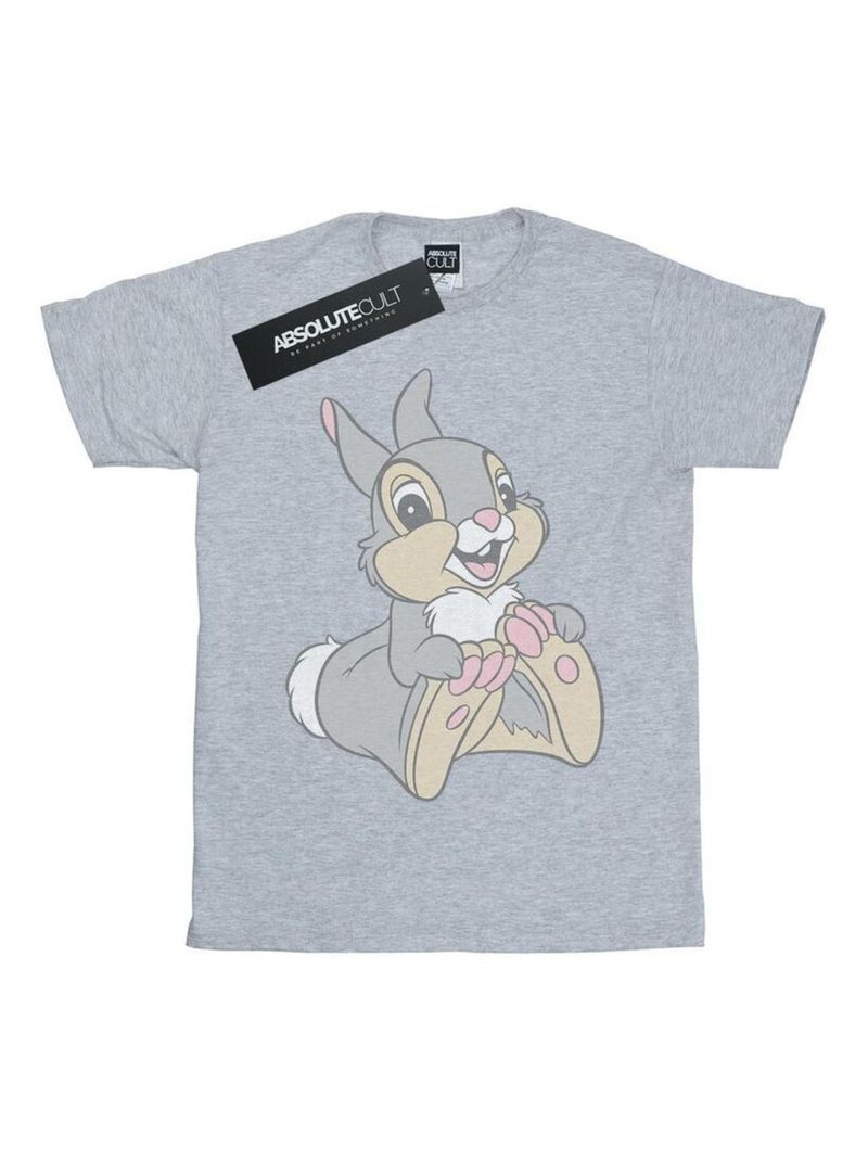 Bambi - T-shirt motif Panpan CLASSIC (Panpan) Gris chiné - Kiabi