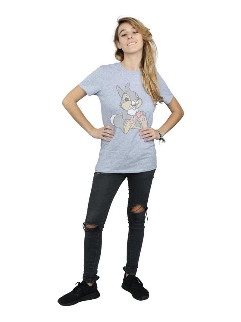 Bambi - T-shirt motif Panpan CLASSIC (Panpan) Gris chiné - Kiabi