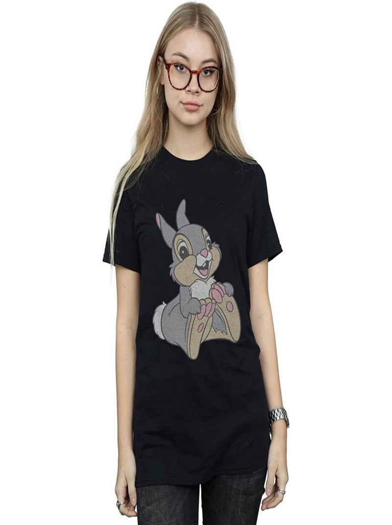 Bambi - T-shirt motif Panpan CLASSIC (Panpan) Noir - Kiabi