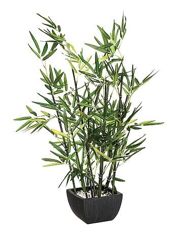 Bambou artificiel en pot céramique