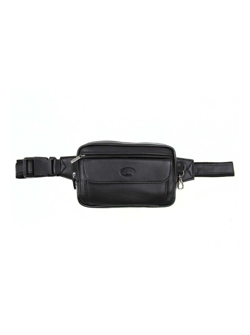 Banane cuir Francinel  Palerme cuir Noir - Kiabi