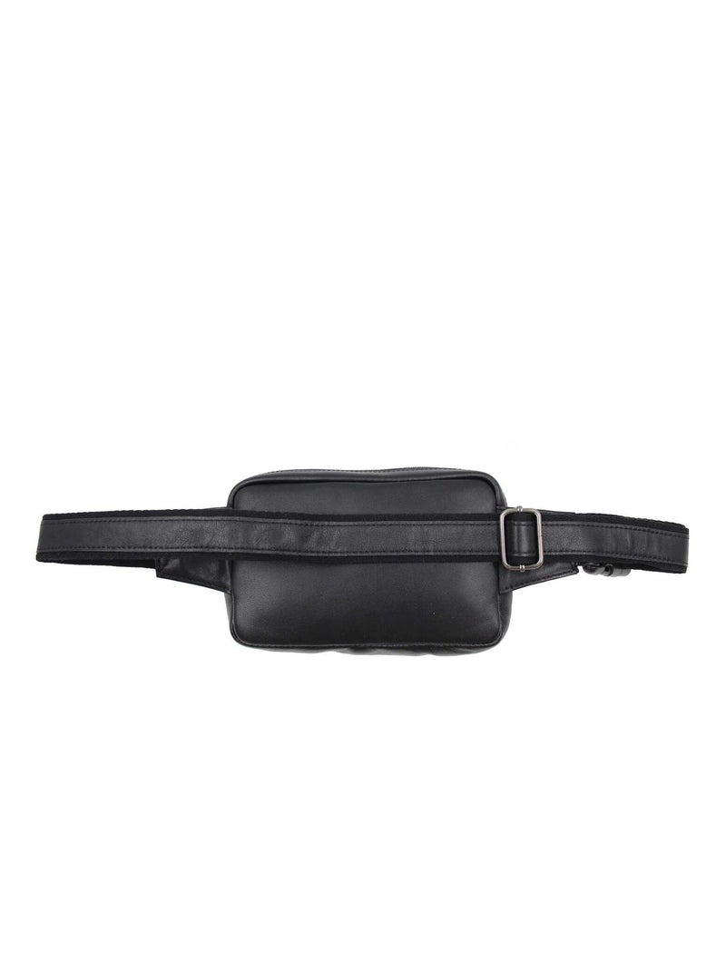 Banane cuir Francinel  Palerme cuir Noir - Kiabi
