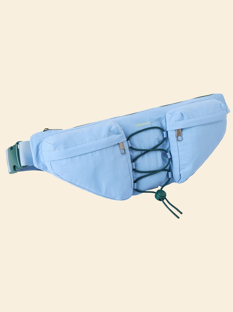 Banane de sport (ekstract) avec poches extérieures et intérieures 15x40 cm Bleu - Kiabi