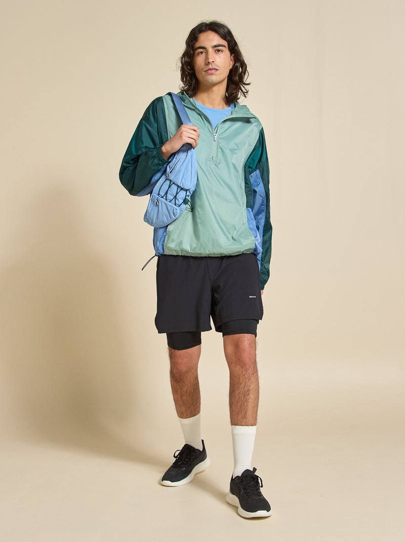 Banane de sport (ekstract) avec poches extérieures et intérieures 15x40 cm Bleu - Kiabi