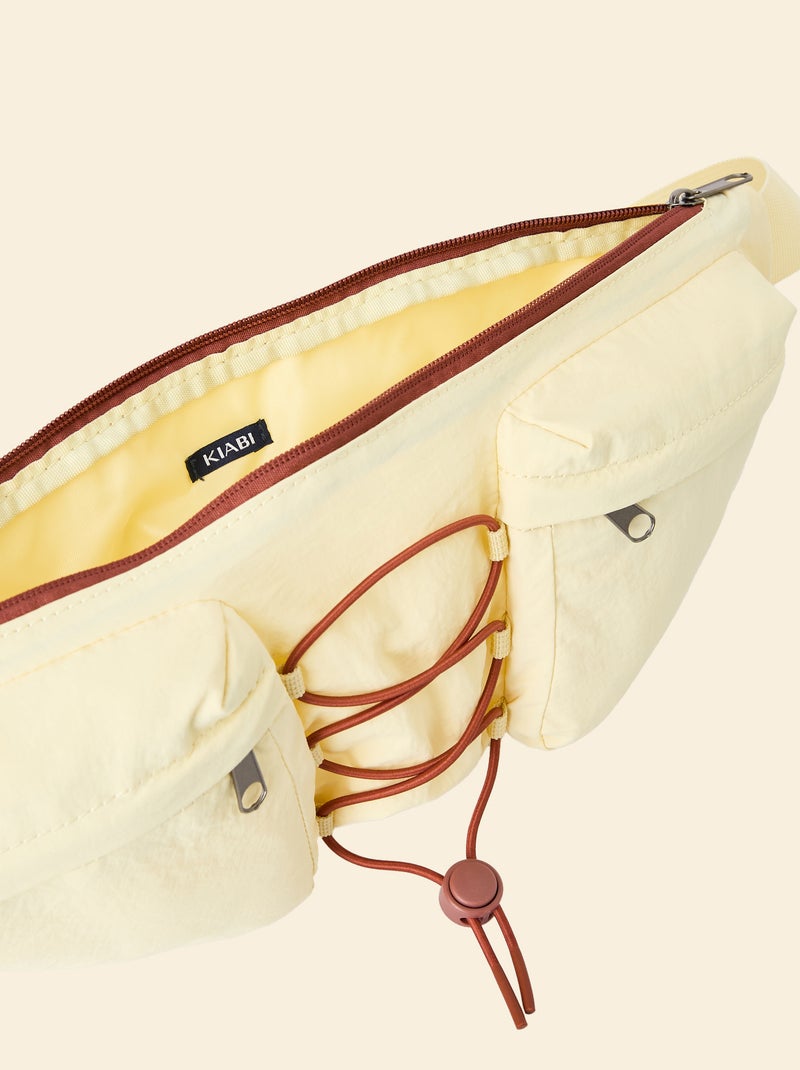 Banane de sport (ekstract) avec poches extérieures et intérieures 15x40 cm Jaune - Kiabi