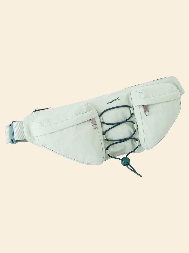 Banane de sport (ekstract) avec poches extérieures et intérieures 15x40 cm Vert - Kiabi