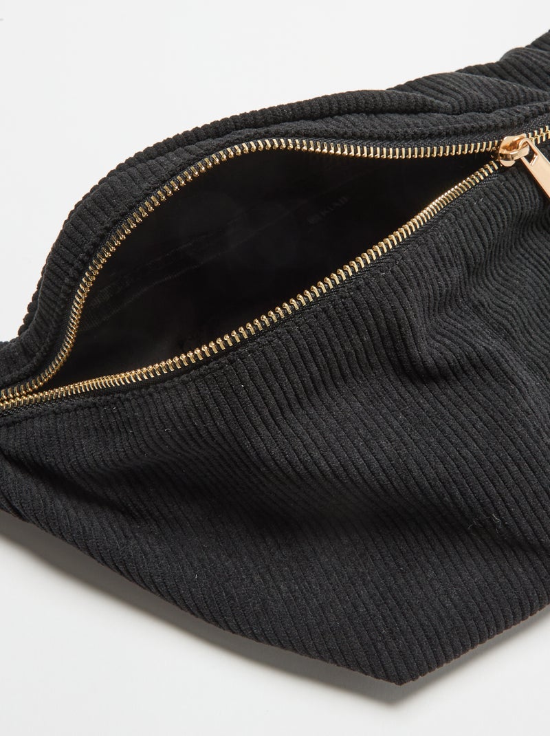 Banane en velours Noir - Kiabi