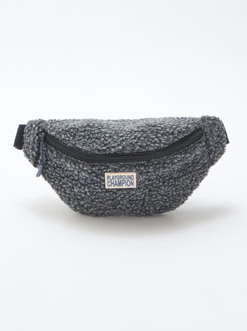 Banane unie effet moutonné 27x15 cm Gris - Kiabi