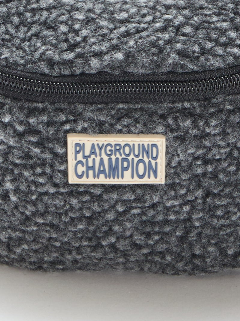 Banane unie effet moutonné 27x15 cm Gris - Kiabi