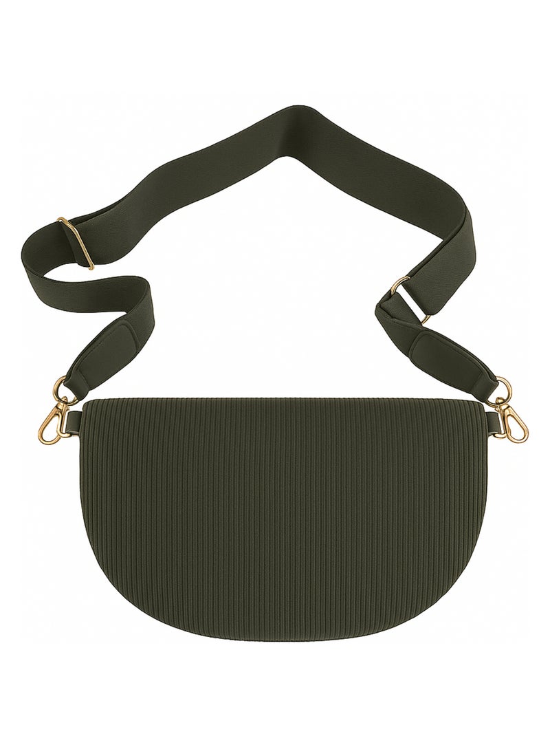 Banane velours côtelé ABIGAELLE Vert olive - Kiabi
