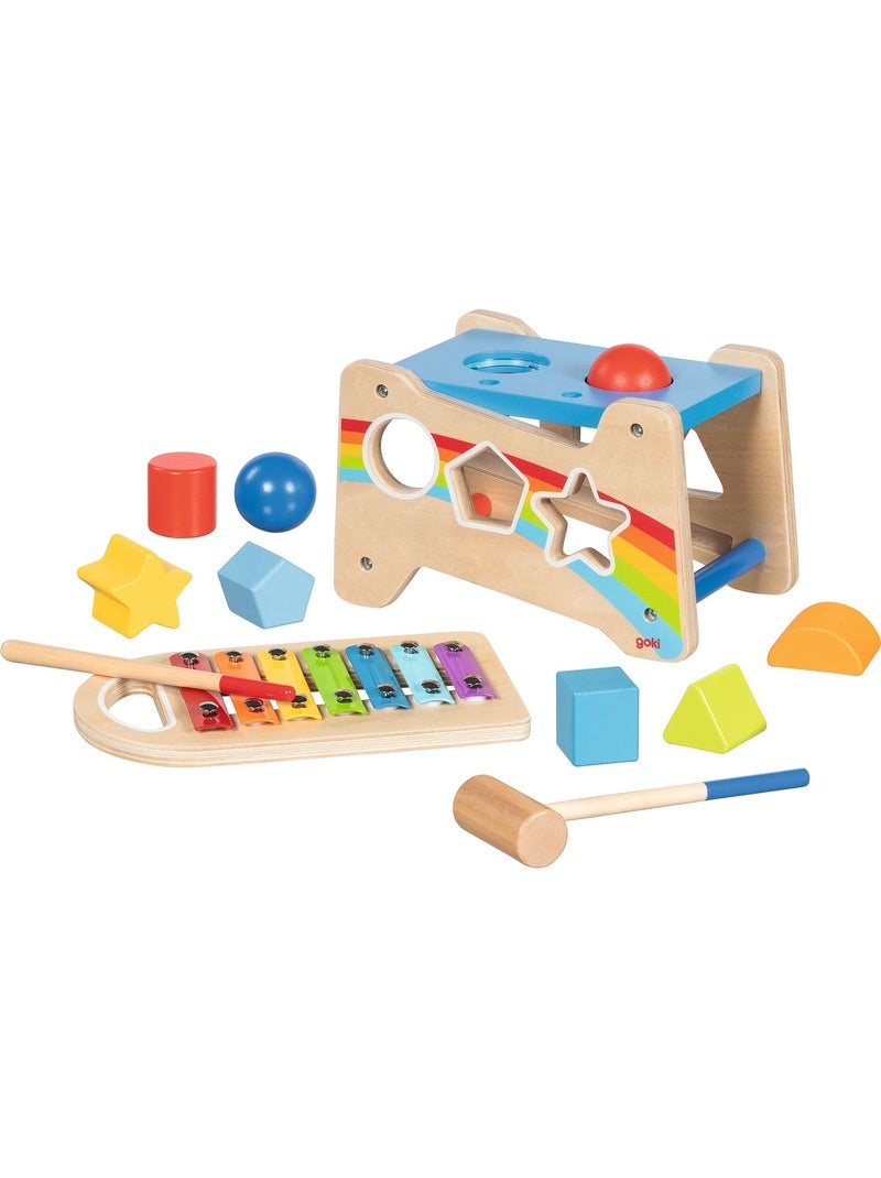 Banc à marteler et encastrer avec xylophone Beige - Kiabi