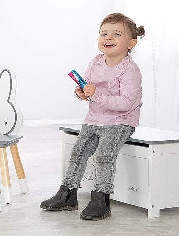 Banc-coffre à jouets en bois avec couvercle à fermeture douce 'miffy®' - ROBA