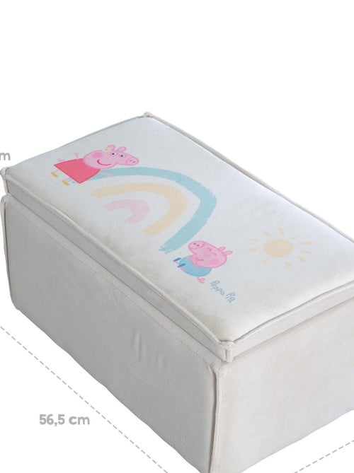 Banc coffre à jouets en bois et velours 'Roba Peppa Pig' - Kiabi