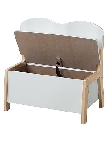Banc-coffre à jouets en bois massif - ROBA