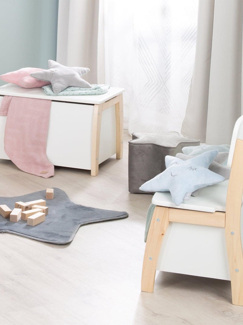 Banc-coffre à jouets en bois massif - ROBA Blanc - Kiabi