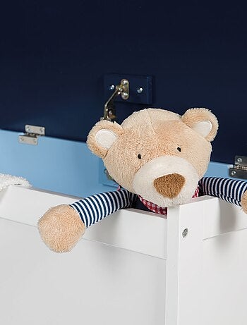 Banc-coffre à jouets en bois motif voiture 'Rennfahrer' ROBA