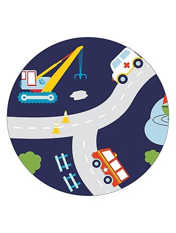 Banc-coffre à jouets en bois motif voiture 'Rennfahrer' ROBA