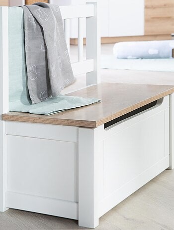 Banc-coffre à jouets en mélaminé résistant aux rayures 'Roba woody'