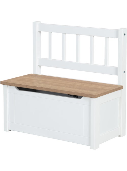 Banc-coffre à jouets en mélaminé résistant aux rayures 'Roba woody' - Kiabi