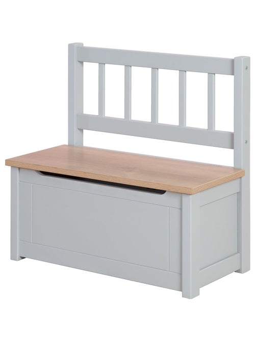 Banc-coffre à jouets en mélaminé résistant aux rayures 'Roba woody' - Kiabi