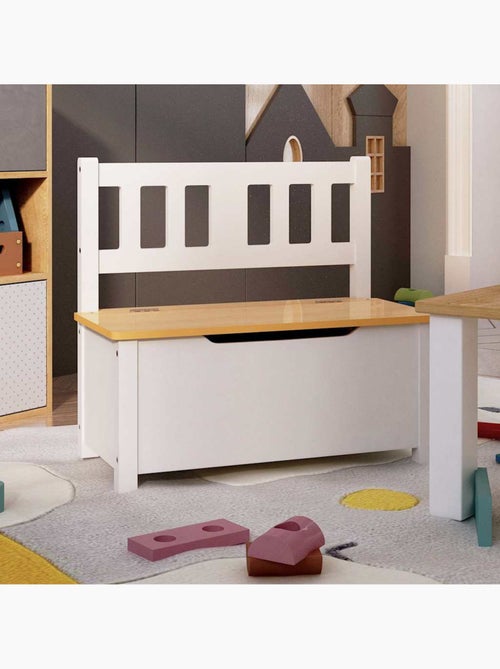 Banc coffre de rangement enfant avec couvercle en mdf - vidaxl - Kiabi